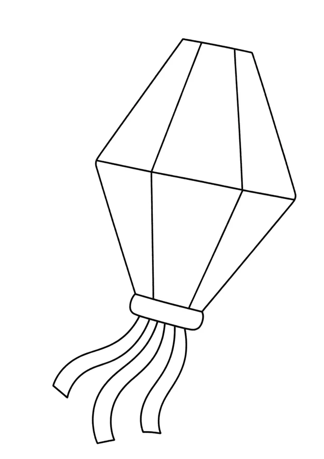 desenho de balao junino para colorir para imprimir e colorir - imagem 5